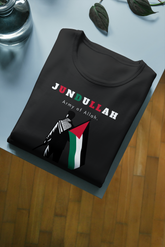 Jundullah Islamic T-Shirt - Army of Allah with Palestine Flag Design